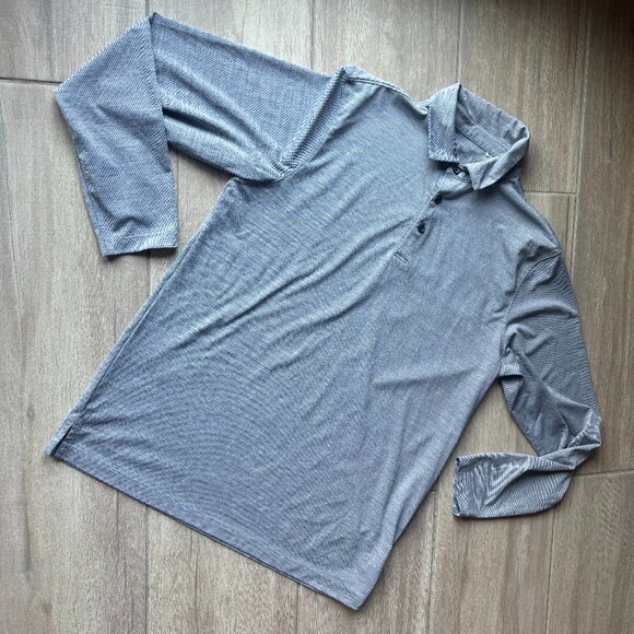 Walter Hagen Grey Long Sleeve 1/4 Button-Up Golf Shirt | Men’s Large - Picture 1 of 6